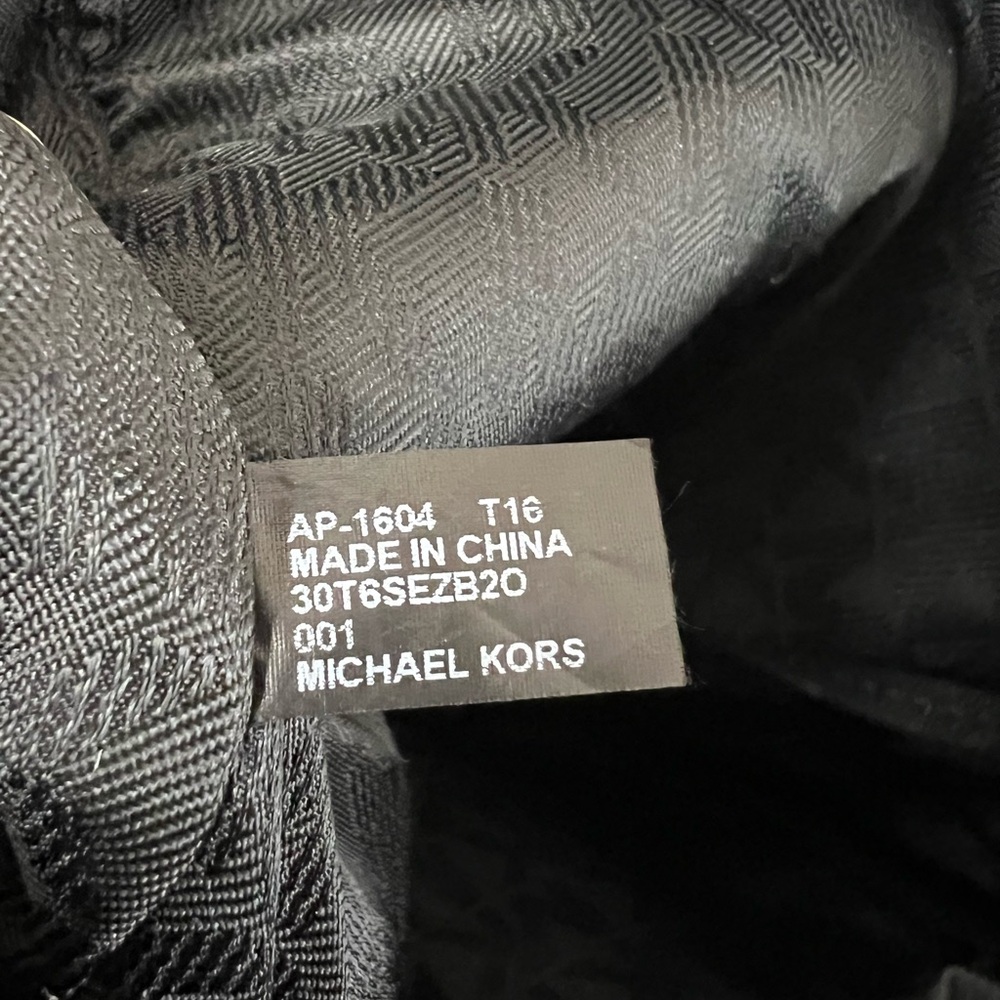 Michael Kors Black Leather Medium Backpack - Picture 9 of 11